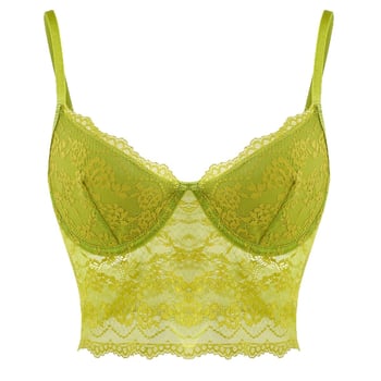 Потник от дантела с V-образно деколте и презрамки; полиестер 95–100%, тегло 181–200 г/м²; за всички сезони