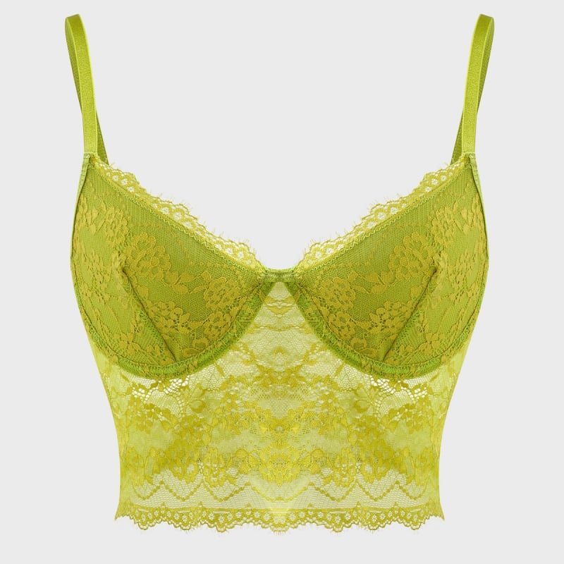 Потник от дантела с V-образно деколте и презрамки; полиестер 95–100%, тегло 181–200 г/м²; за всички сезони