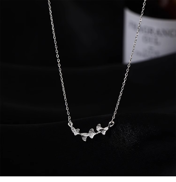 Brățară din argint cu frunză de Gingko pentru femei, argint S999 pur, model primăvară 2025, placare electroplată