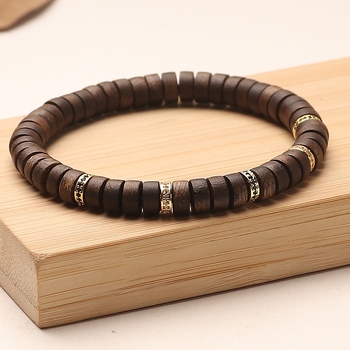 Гривна от агарово дърво DIY, етно стил, гравирана и ръчно изработена, полирана; Two Fates; лято 2024