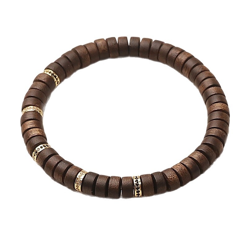 Гривна от агарово дърво DIY, етно стил, гравирана и ръчно изработена, полирана; Two Fates; лято 2024