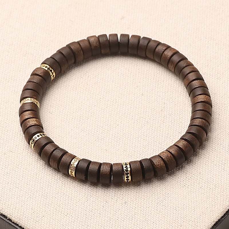 Гривна от агарово дърво DIY, етно стил, гравирана и ръчно изработена, полирана; Two Fates; лято 2024