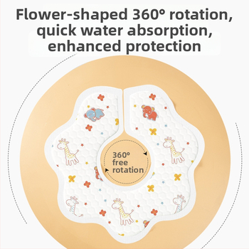 Bibe de unică folosință pentru bebeluși și copii, impermeabile, model desen animat, material tarpaulin și bumbac, pachet de 30 bucăți, potrivite pentru 0–8 ani