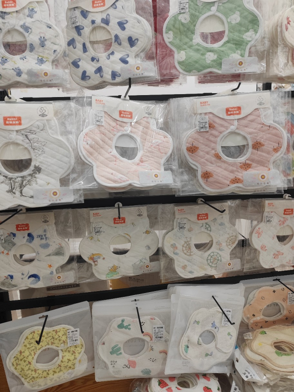 Prosop pentru saliva pentru nou-născuți, dungat, 100% bumbac, unisex