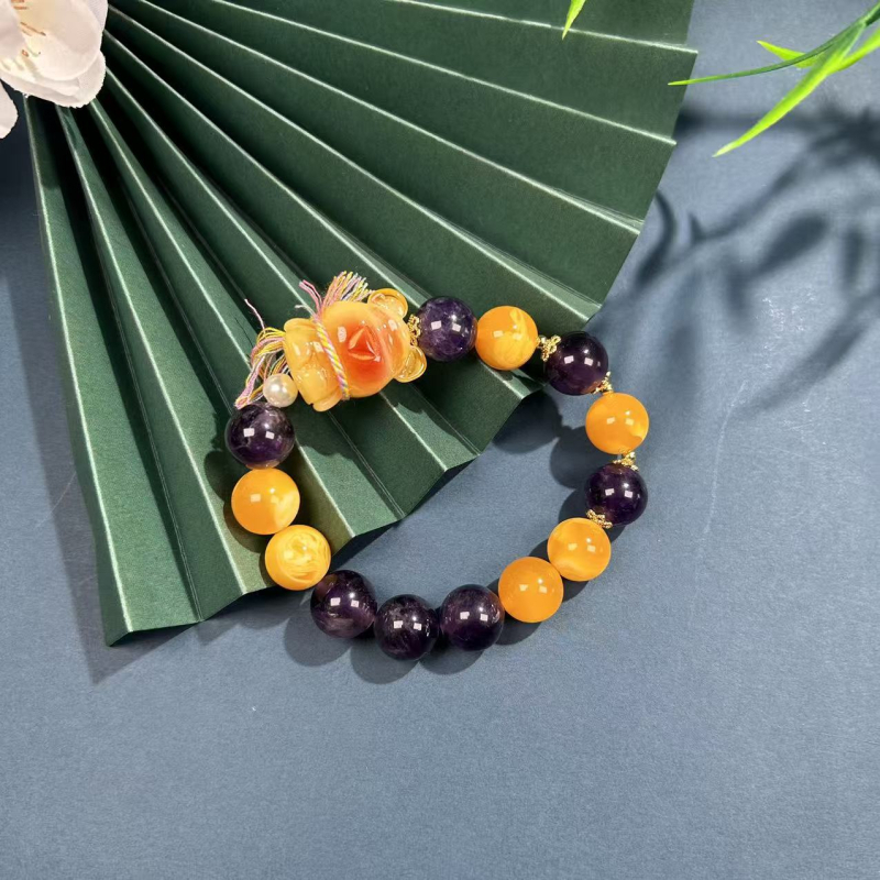 Ръчно изработена гривна от естествен камък, геометричен дизайн, природен стил, единична кръгла форма