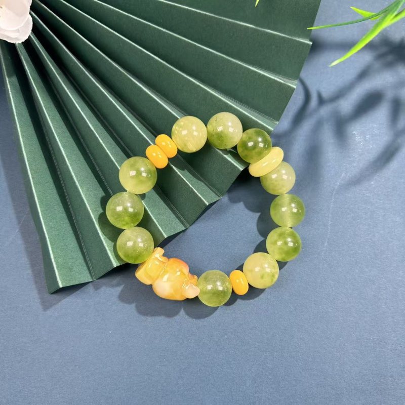 Ръчно изработена гривна от естествен камък, геометричен дизайн, природен стил, единична кръгла форма