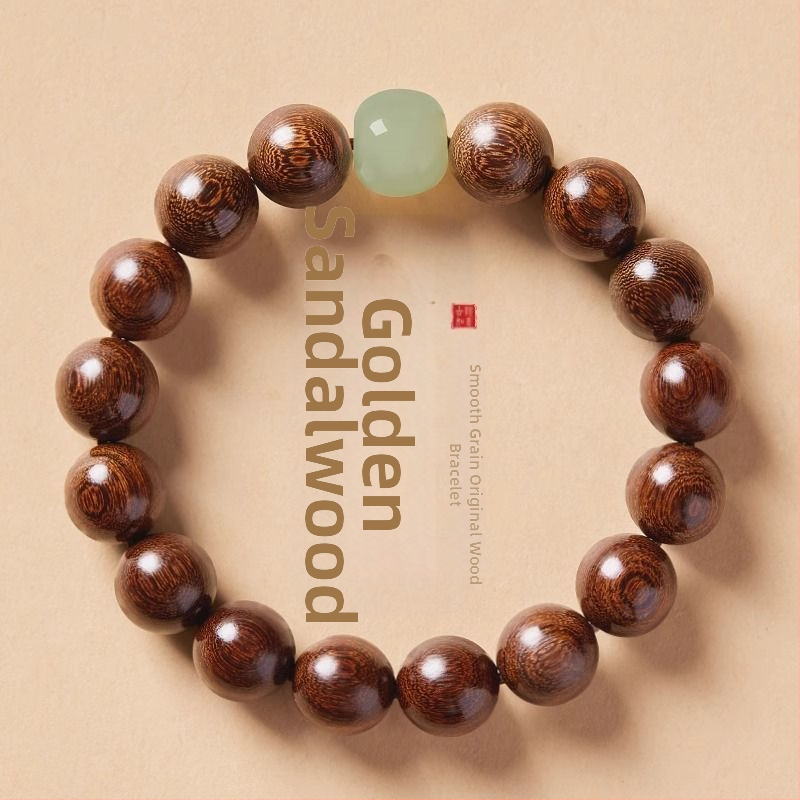 Kuldne Nanmu 108 helmest käevõru, ühe sidemega, meestele ja naistele