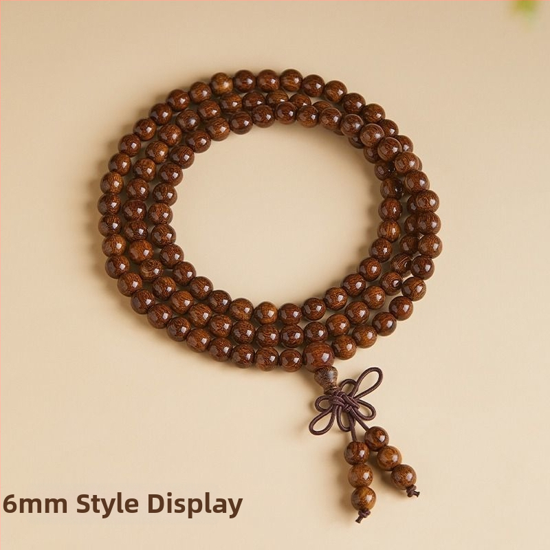 Kuldne Nanmu 108 helmest käevõru, ühe sidemega, meestele ja naistele