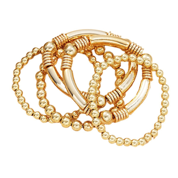 Brățară cu mărgele CCB, design geometric, unisex, placare electroplată, modele 6183101HB și 6183102HB