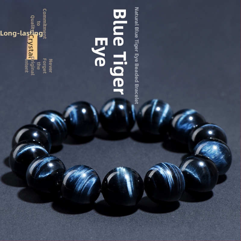 Náramok z tigrového oka JYA – leštené geometrické korálky, unisex