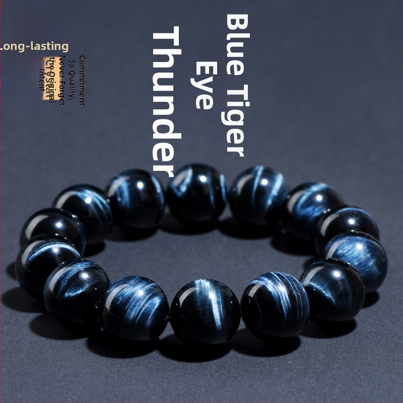 Náramok z tigrového oka JYA – leštené geometrické korálky, unisex