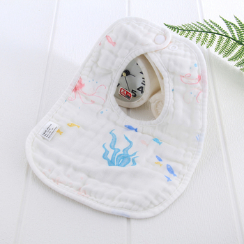 Bibe U în formă de U din seersucker, șase straturi, peste 95% bumbac, absorbție a transpirației, pentru sugari 0–3 ani