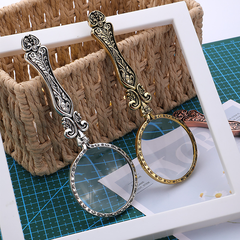 Ретро увеличително стъкло с леща с висока резолюция, преносимо и ръчно за четене