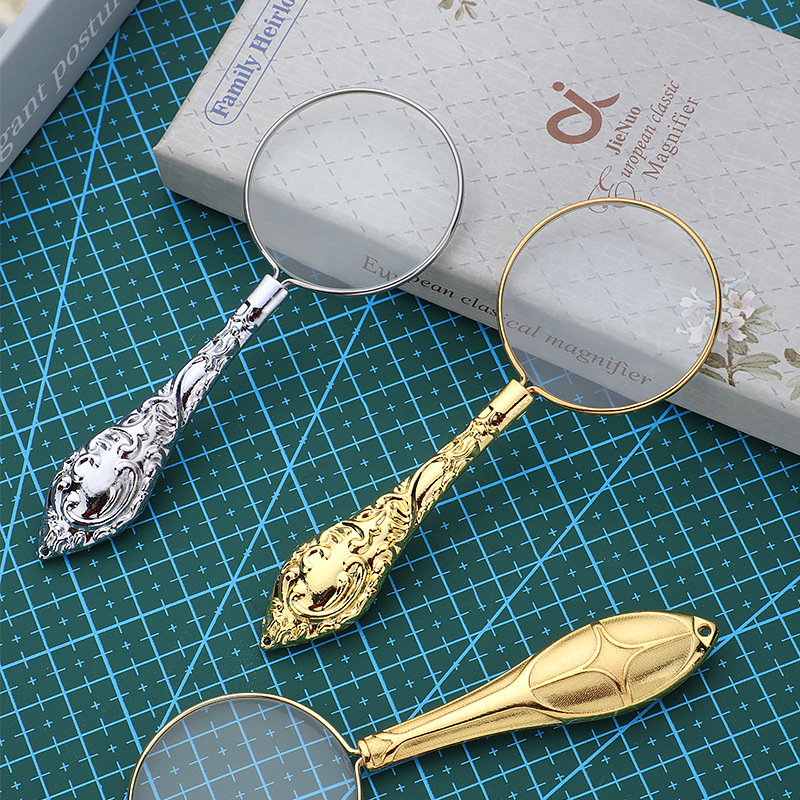 Ретро увеличително стъкло с леща с висока резолюция, преносимо и ръчно за четене