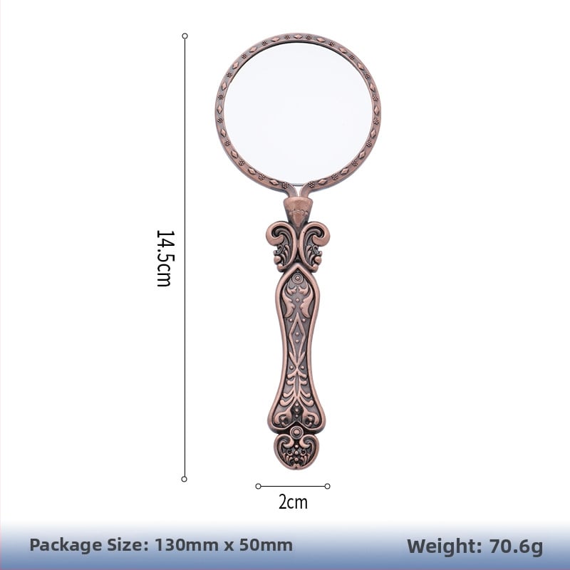 Ретро увеличително стъкло с леща с висока резолюция, преносимо и ръчно за четене