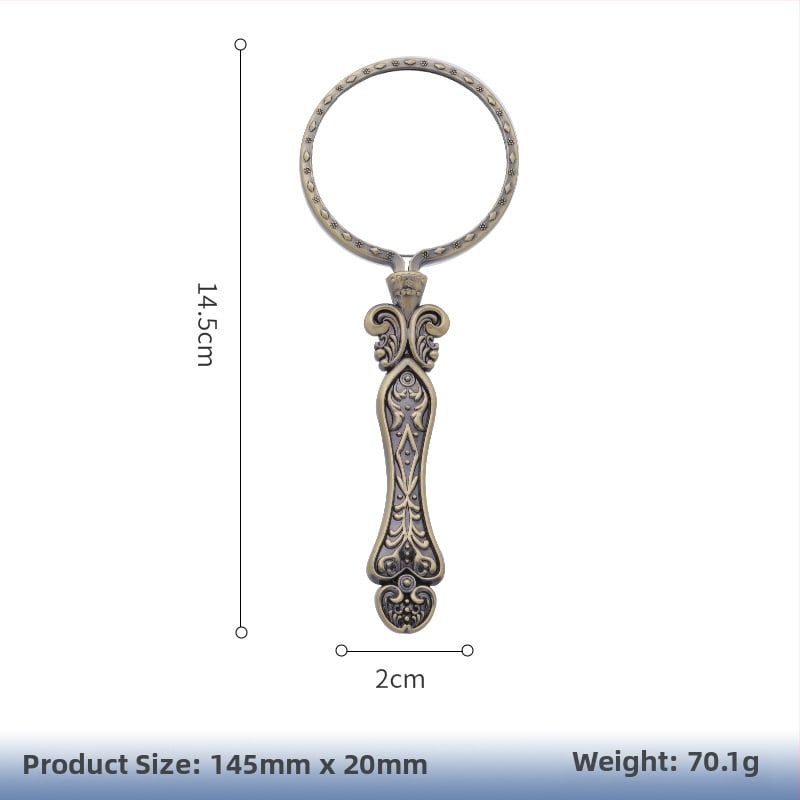 Ретро увеличително стъкло с леща с висока резолюция, преносимо и ръчно за четене