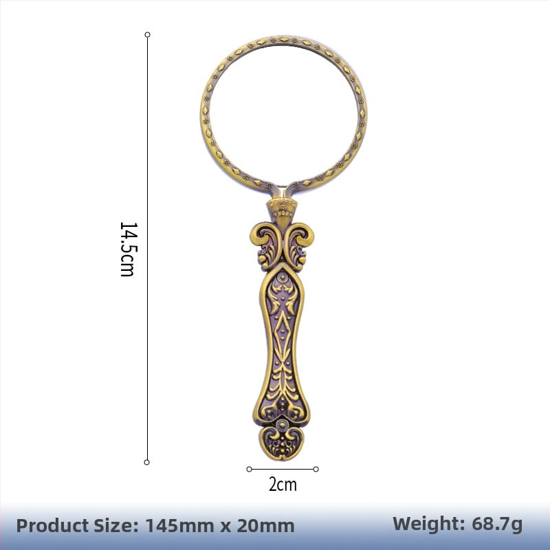 Ретро увеличително стъкло с леща с висока резолюция, преносимо и ръчно за четене