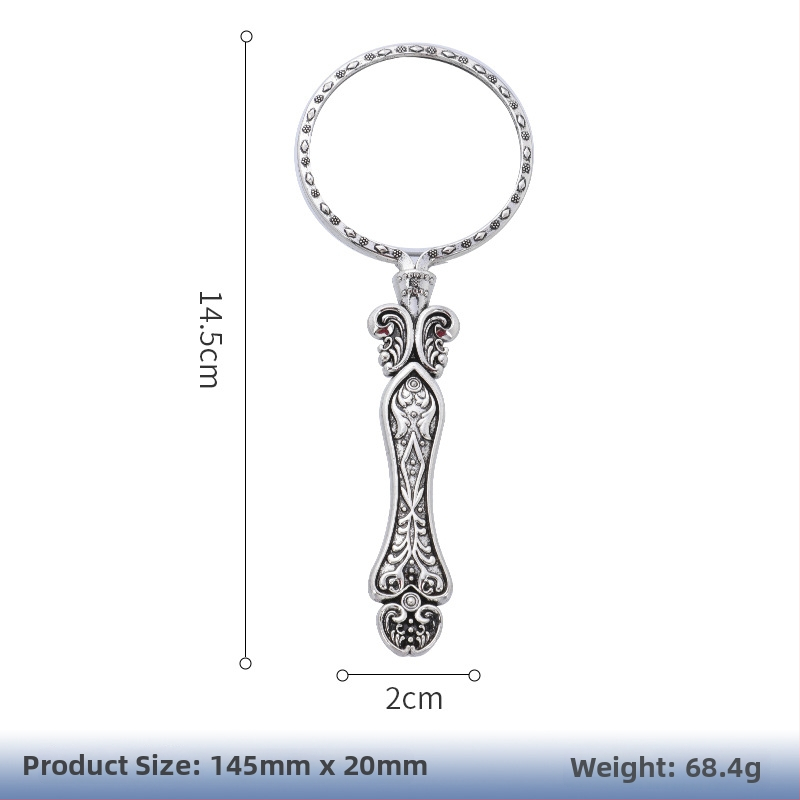 Ретро увеличително стъкло с леща с висока резолюция, преносимо и ръчно за четене