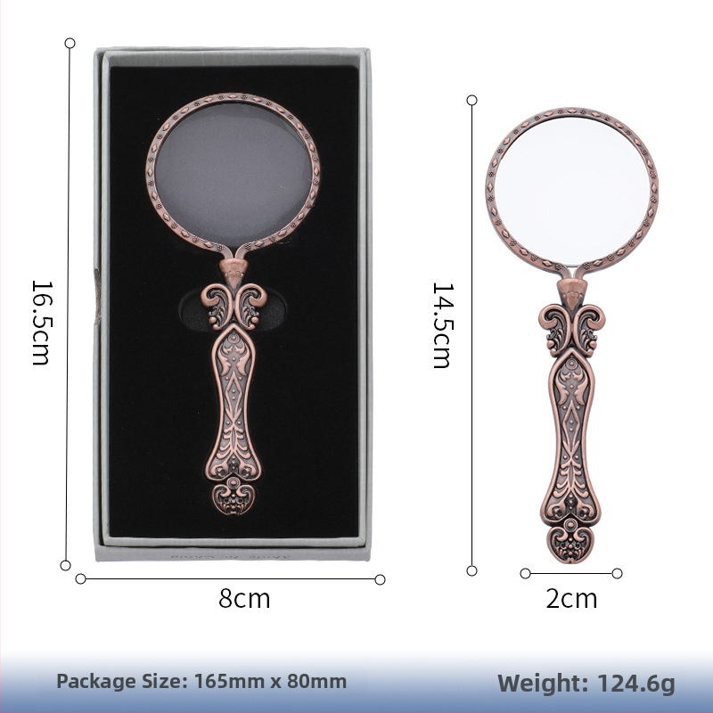 Ретро увеличително стъкло с леща с висока резолюция, преносимо и ръчно за четене