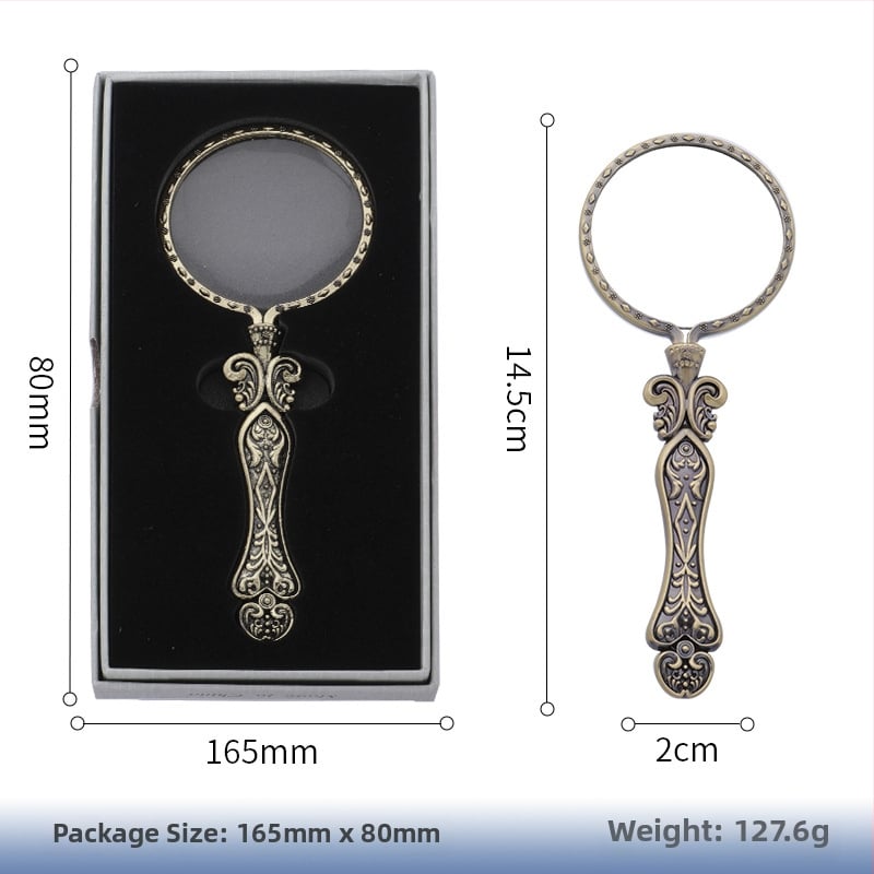 Ретро увеличително стъкло с леща с висока резолюция, преносимо и ръчно за четене