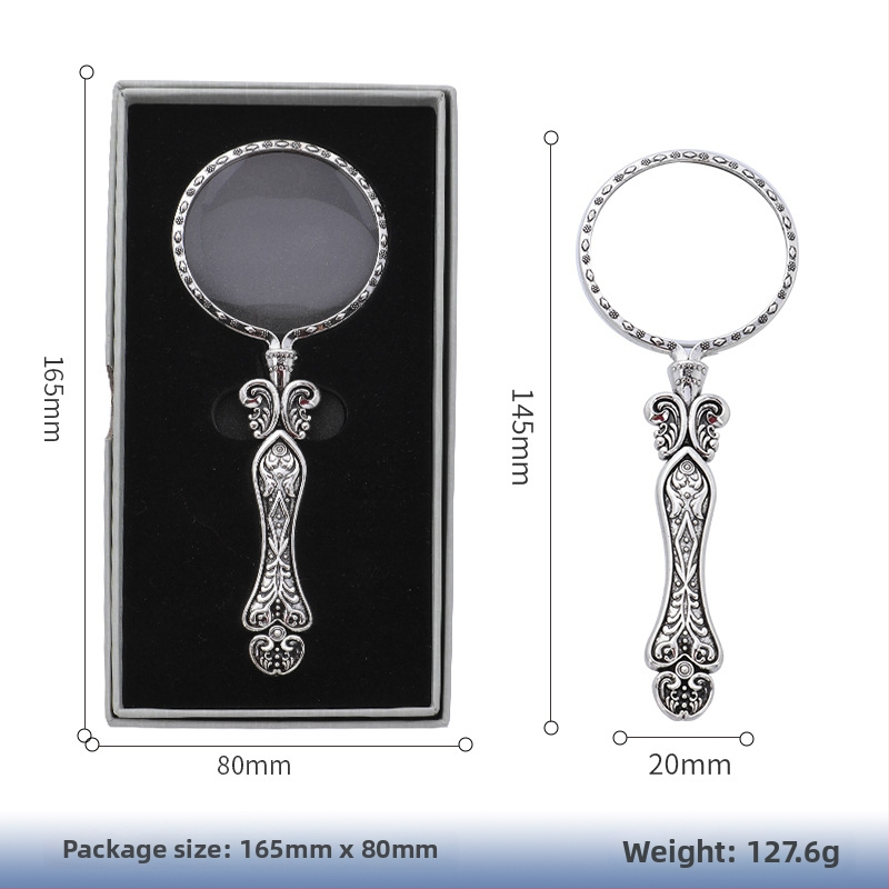 Ретро увеличително стъкло с леща с висока резолюция, преносимо и ръчно за четене