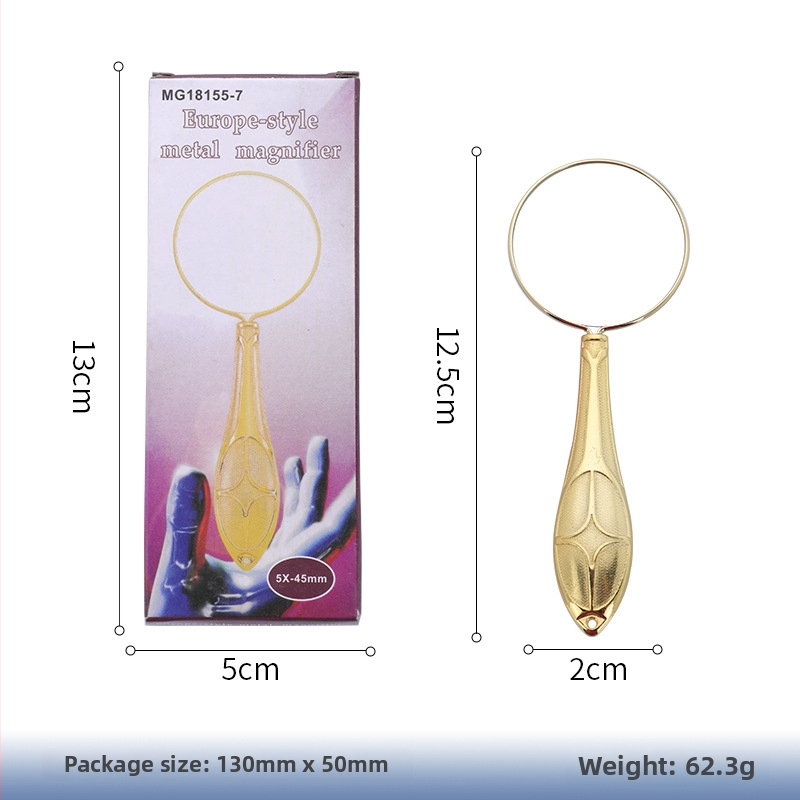 Ретро увеличително стъкло с леща с висока резолюция, преносимо и ръчно за четене