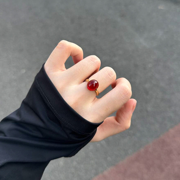 Inel | Design geometric | Material: cupru ecologic + pietre artificiale | Tehnologie de prelucrare: pietre montate | Pentru femei | Vara 2025