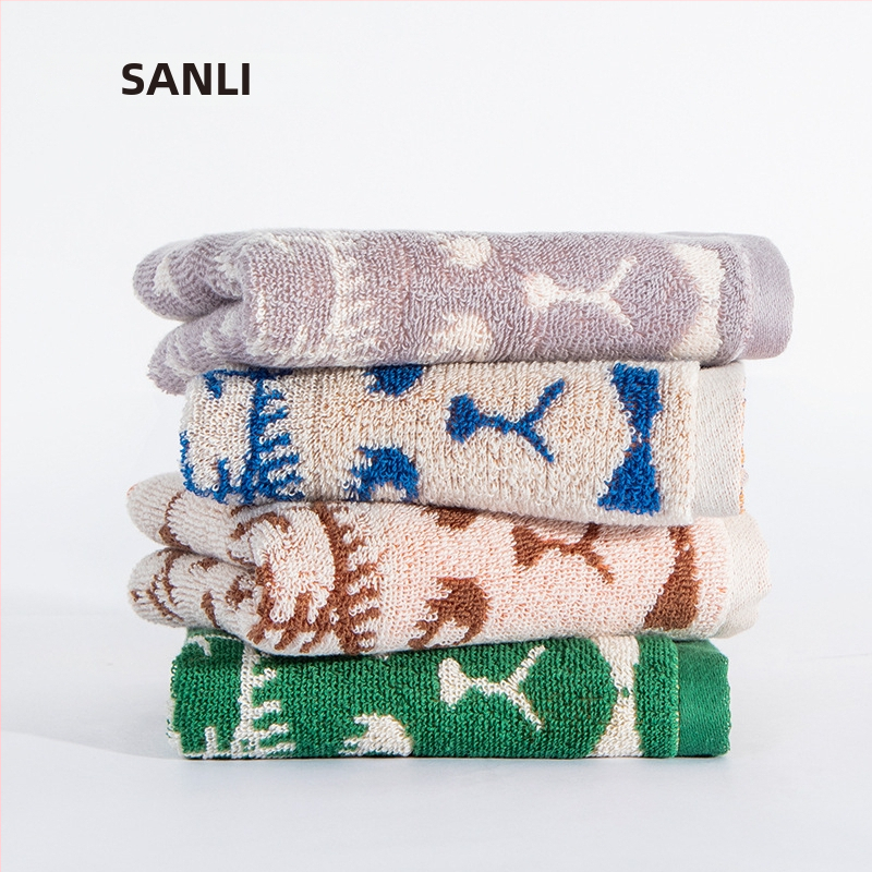 Sanli prosop de baie pentru copii cu model de pisică Jacquard – bumbac 100%, 150D, 80–99 g