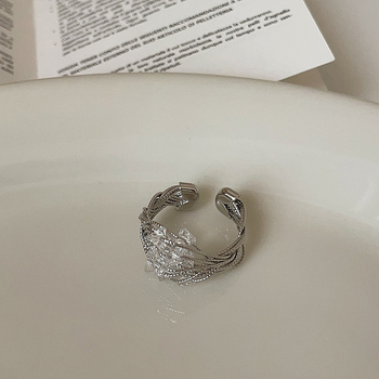 RONERAI Геометричен метален пръстен, електроплакиран дизайн, за жени, IN стил