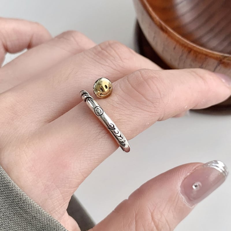 Ainira меден геометричен отворен пръстен за жени, електроплакиран (мед • геометричен дизайн • отворен пръстен • електроплакиран • за жени)