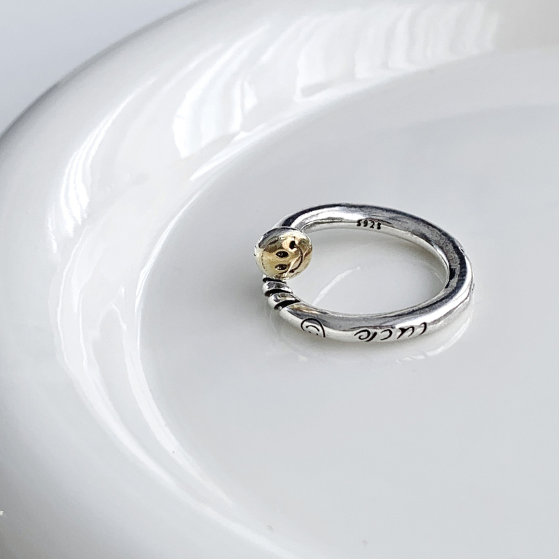 Ainira меден геометричен отворен пръстен за жени, електроплакиран (мед • геометричен дизайн • отворен пръстен • електроплакиран • за жени)