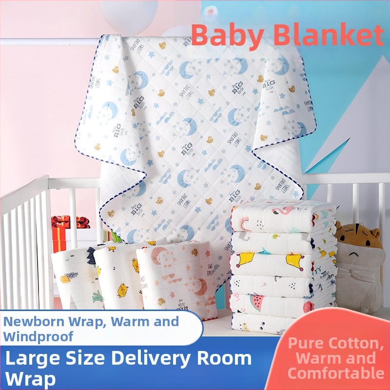 Νεογέννητο πετσέτα περιτύλιξης από 100% βαμβάκι με μοτίβα ζώων και καρτούν