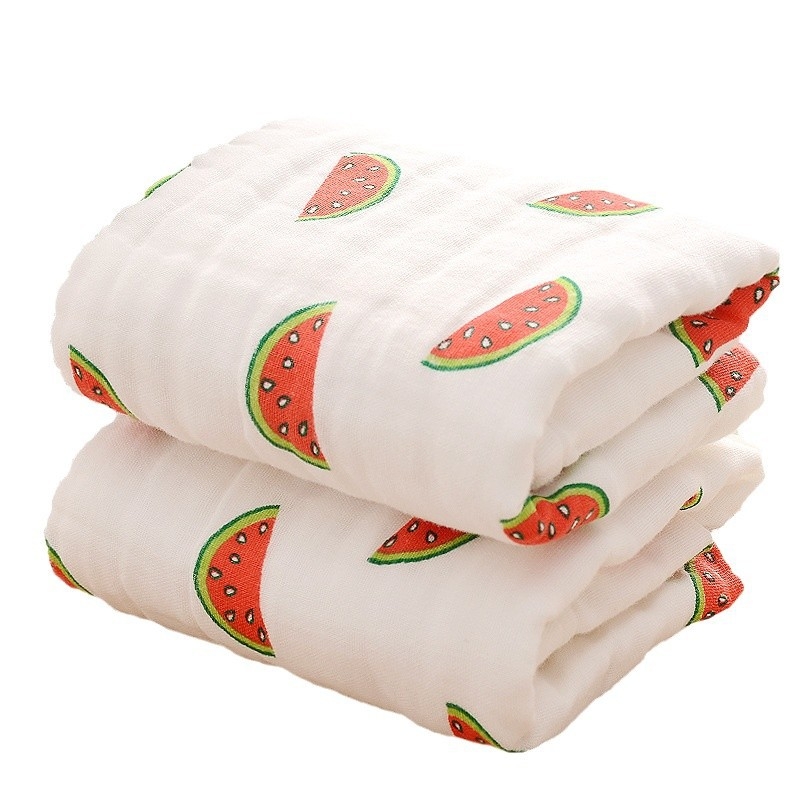 Kūdikių veido rankšluostis iš 6 sluoksnių medvilnės, 100% medvilnė, lengvas, mažiau nei 50 g, paprasta audinys ir kabliuko kraštas