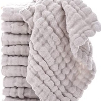 Šešiasluoksnis kūdikių rankšluostis su gobtuvu, 100% medvilnė, svoris 100–120 g, naujagimiams