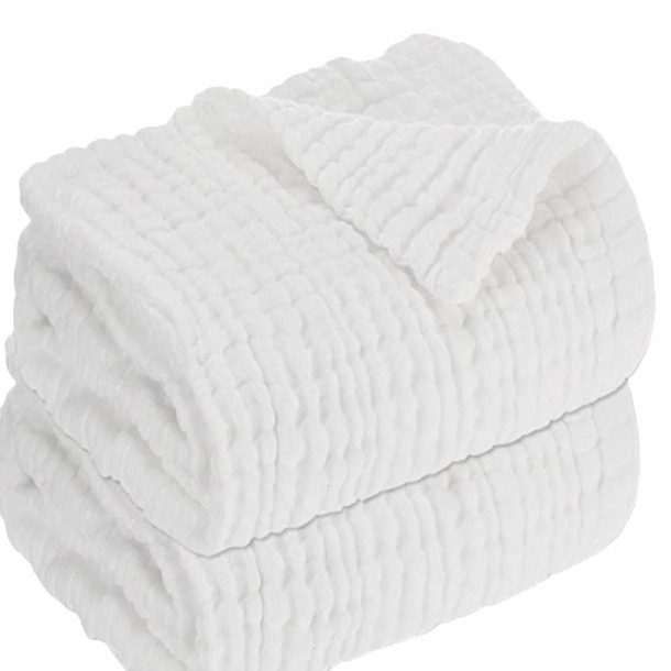 Šešiasluoksnis kūdikių rankšluostis su gobtuvu, 100% medvilnė, svoris 100–120 g, naujagimiams