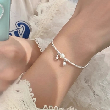 Meďový náramok v tvare hviezdy s ozdobou z perleťovej mušle, ženský prirodzený štýl, elektroplatovaný povrch