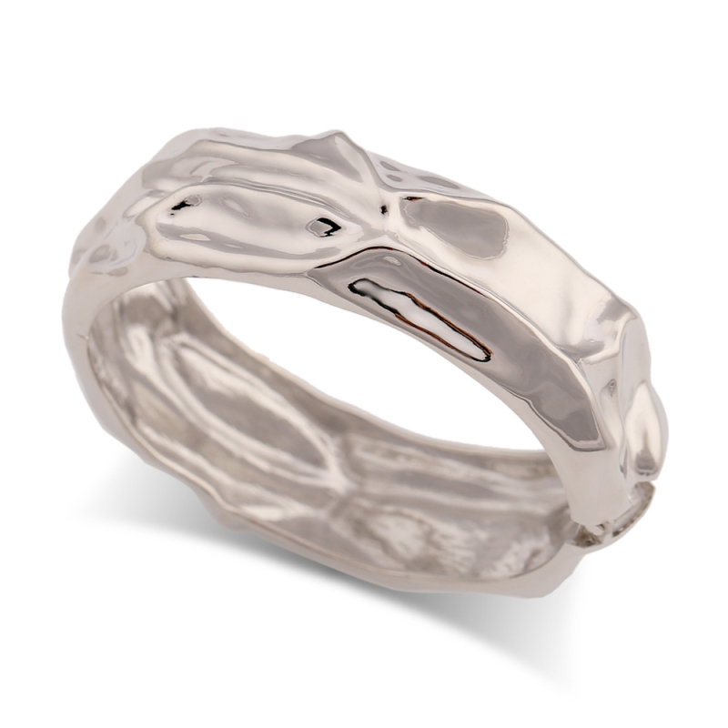 Brățară din aliaj de zinc – design neregulat cu inele încrucișate – Haha&toto, 42 g, turnare die casting, lansare toamnă 2025