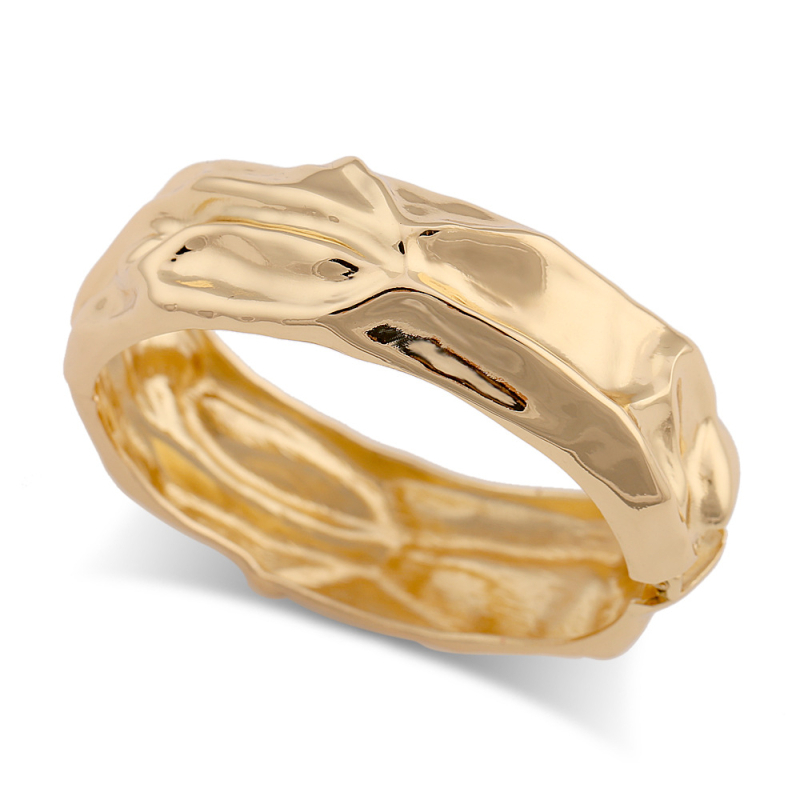 Brățară din aliaj de zinc – design neregulat cu inele încrucișate – Haha&toto, 42 g, turnare die casting, lansare toamnă 2025