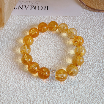 Narukvica od citrina s perlicama – geometrijski oblik, unisex, novi kineski stil