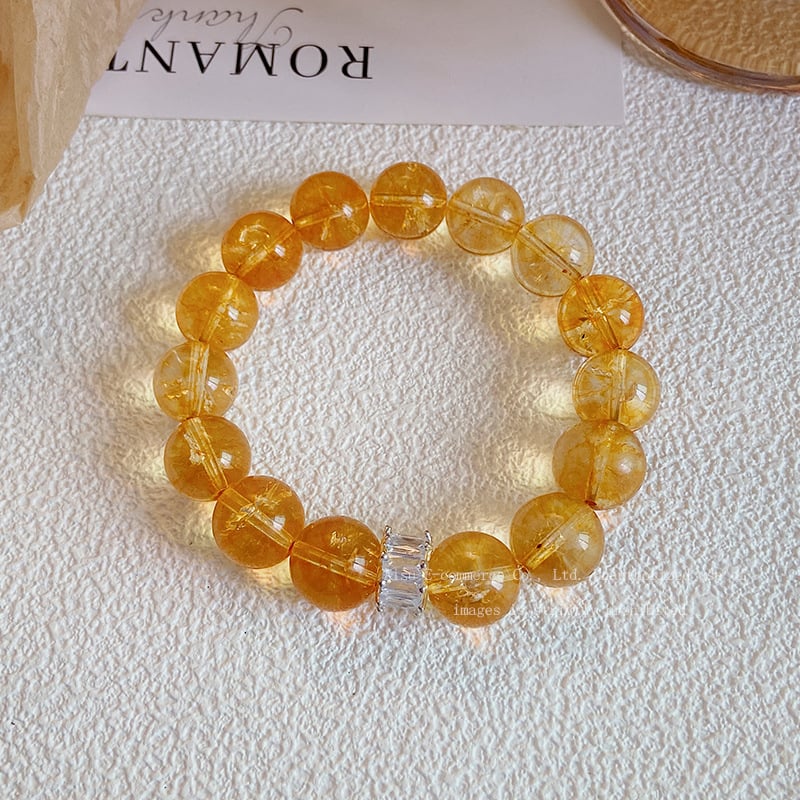 Narukvica od citrina s perlicama – geometrijski oblik, unisex, novi kineski stil