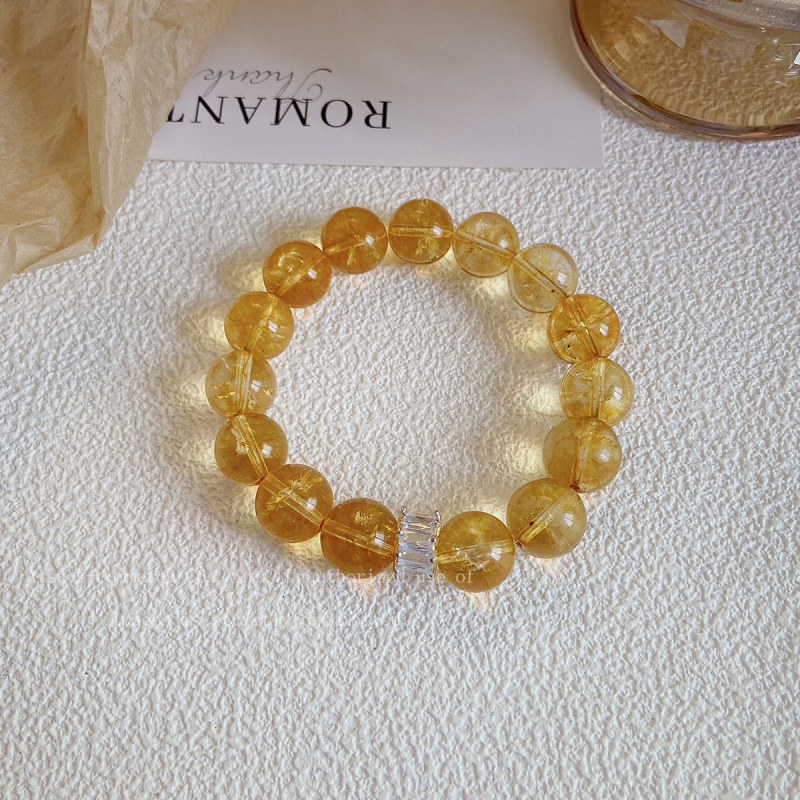 Narukvica od citrina s perlicama – geometrijski oblik, unisex, novi kineski stil
