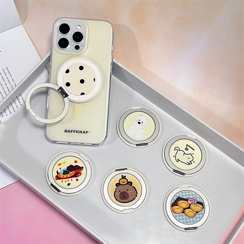 HFILL Szilikonból készült telefonos tartó, karikatúra stílus, Lazy Stand