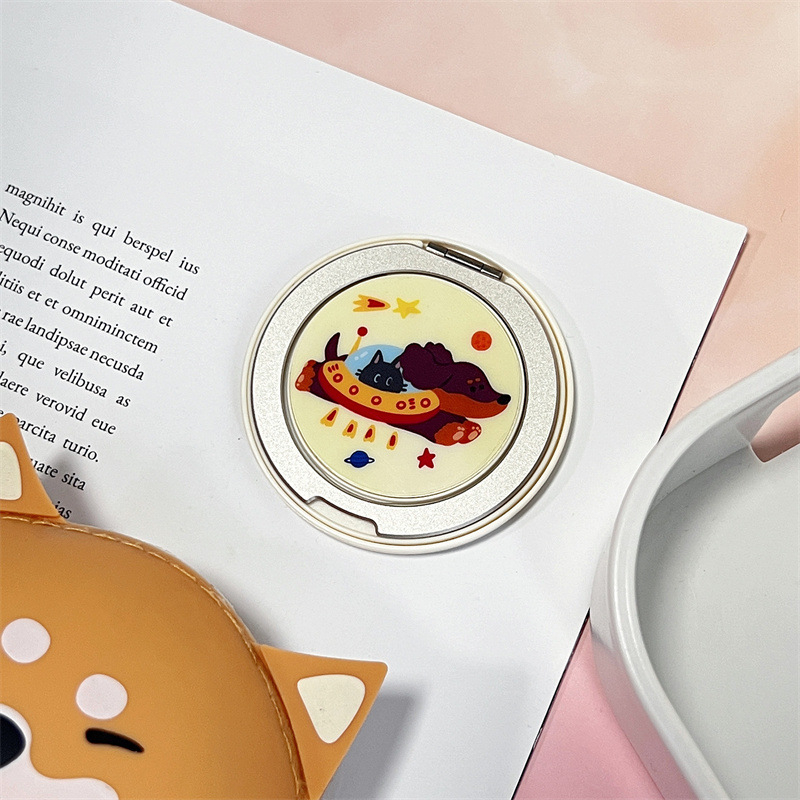 HFILL Szilikonból készült telefonos tartó, karikatúra stílus, Lazy Stand