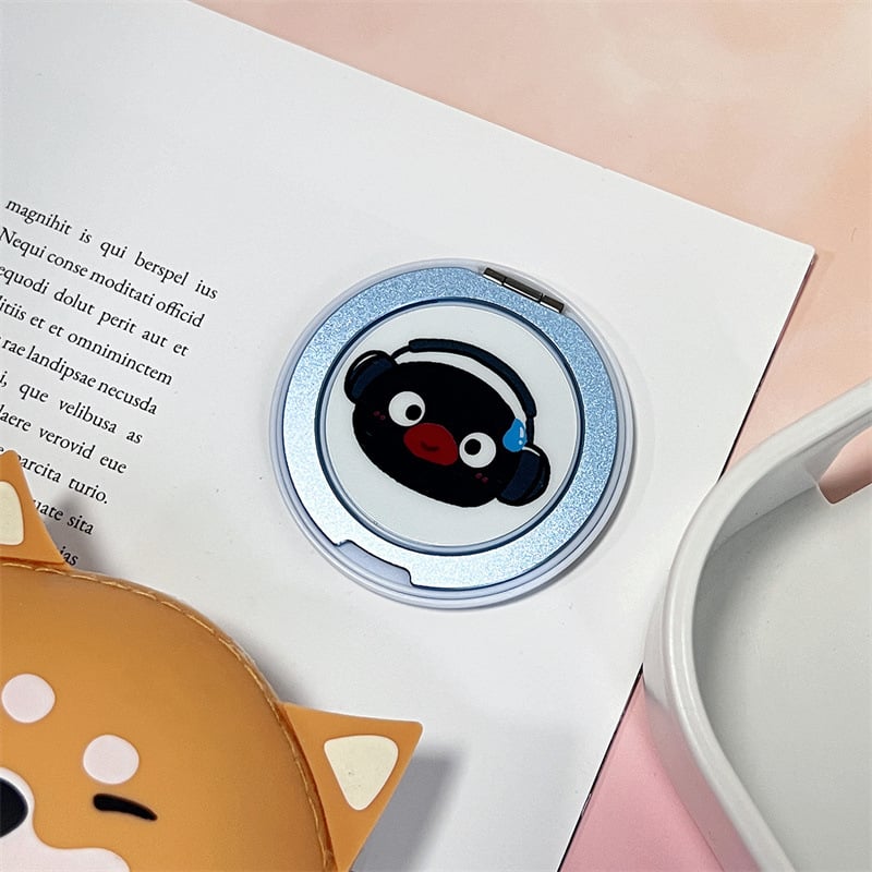 HFILL Szilikonból készült telefonos tartó, karikatúra stílus, Lazy Stand