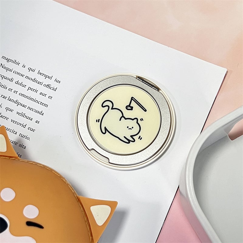 HFILL Szilikonból készült telefonos tartó, karikatúra stílus, Lazy Stand