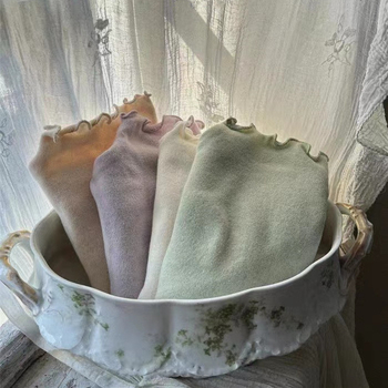 Detské dlhé rukávy bavlnené tričko, korejského štýlu, jednofarebné, 95% bavlna, pre vek 1–3 roky