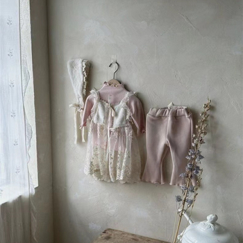 Detské dlhé rukávy bavlnené tričko, korejského štýlu, jednofarebné, 95% bavlna, pre vek 1–3 roky