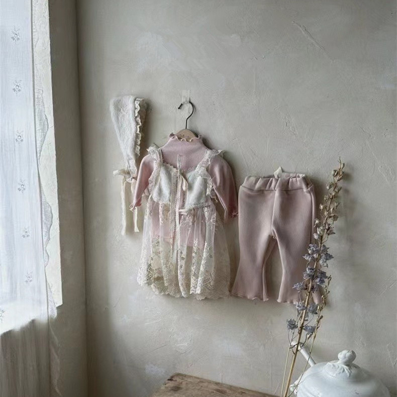 Detské dlhé rukávy bavlnené tričko, korejského štýlu, jednofarebné, 95% bavlna, pre vek 1–3 roky