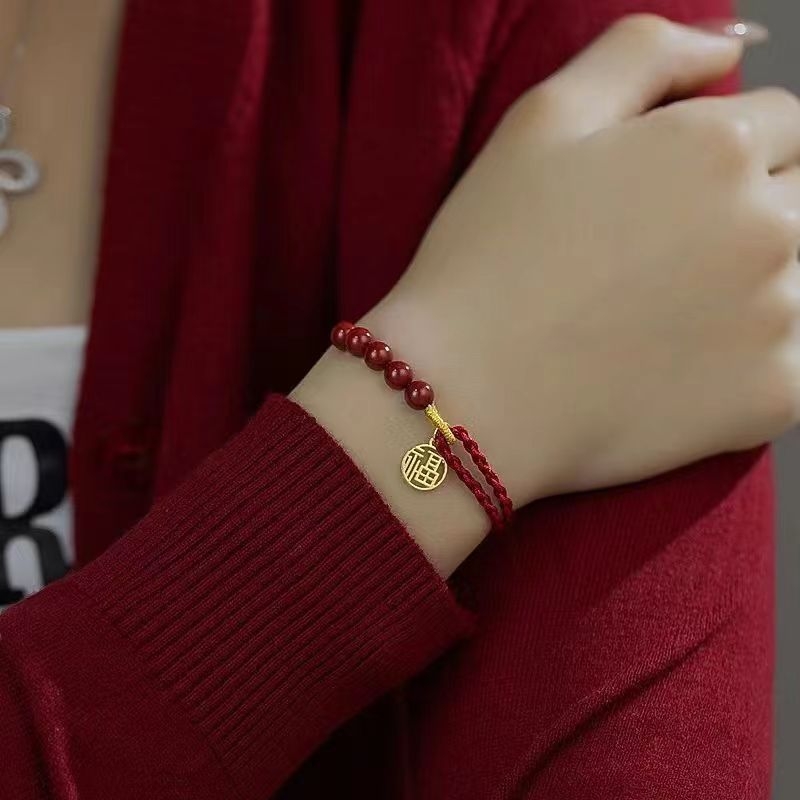 Cinnabar pletena narukvica, unisex, originalni dizajn, ručni nakit, proljeće 2025 izdanje