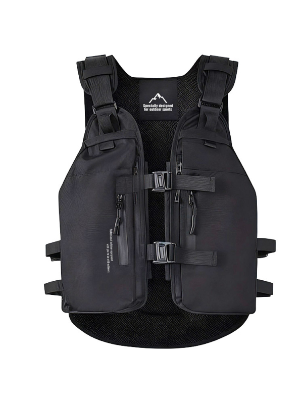 Síeléshez, kerékpározáshoz és túrázáshoz tervezett kültéri súlyozó mellény – lélegző, ultrakönnyű, kopásálló; PE töltet, poliészter bélés